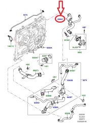 LR095226 LR071043 Radiator Top Hose Range Rover Discovery 
