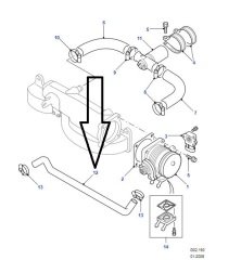 Range Rover P38 Discovery 2 V8 Manifold-Gas Butterfly Hose PEH101540
