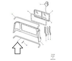 Defender Truck Roof Rear Lower Weatherstrip ALR1161 ALR5057