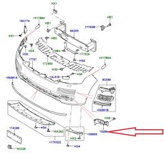 LR050518 Front Bumper Fog Lamp Bracket Left Range Rover
