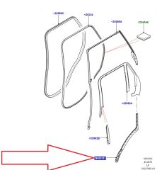 LR163137 LR076571 LR076079 Fender Weatherstrip Right