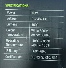 IFL0201A LED Sis Lambası Sarı Işık 2 inch Ironman 4x4