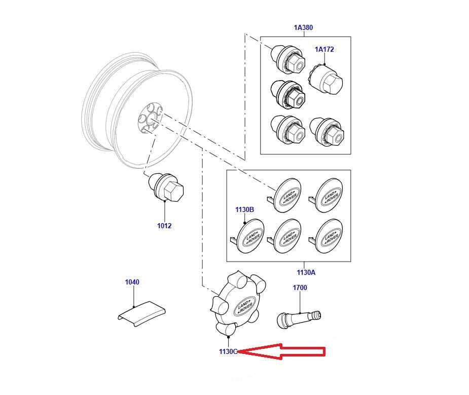 LR183096 Jant Göbek Kapağı Defender
