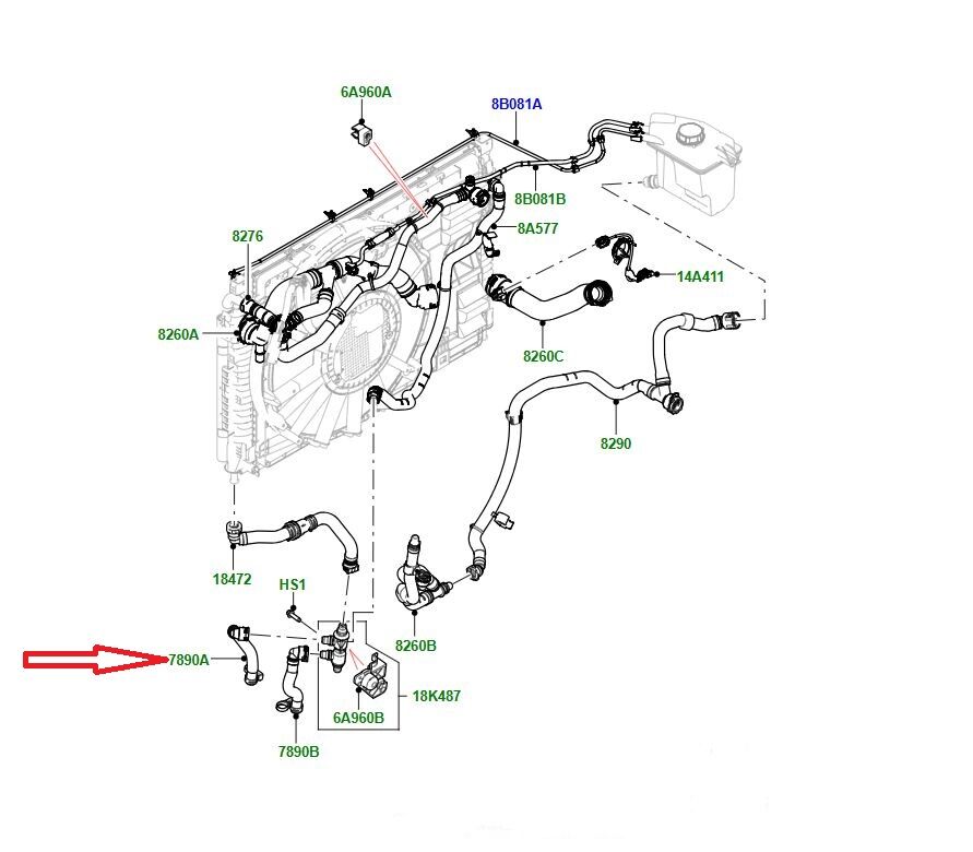 LR125549 J9C24022 Yağ Soğutucu Giriş Hortumu