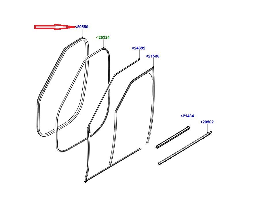 LR177615 LR162116 Kapı Kasa Fitili Range Rover
