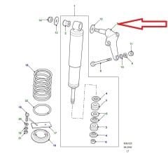 TF512 Düşürülmüş Üst Braket Arka Amortisör Defender